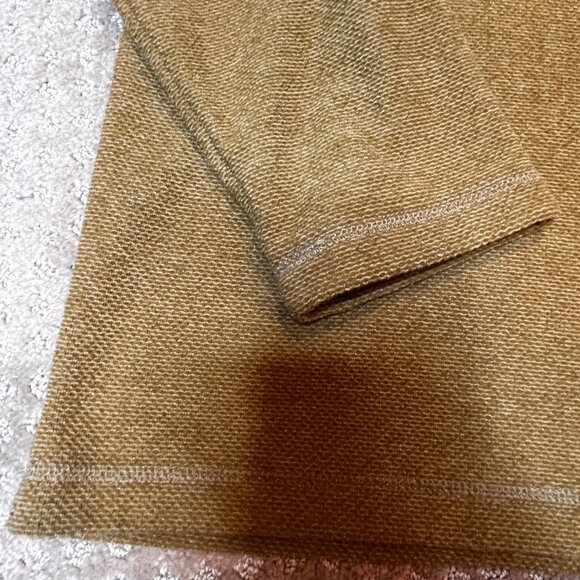 Men's The North Face Textured Cap Rock ¼ Zip Pullover Sweatshirt Jacket L Gold - Picture 2 of 12